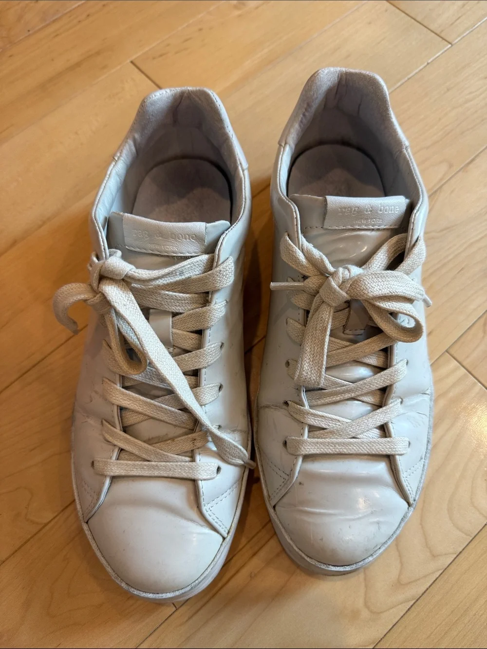 Rag & Bone RB1 Low Sneakers - Glossy White